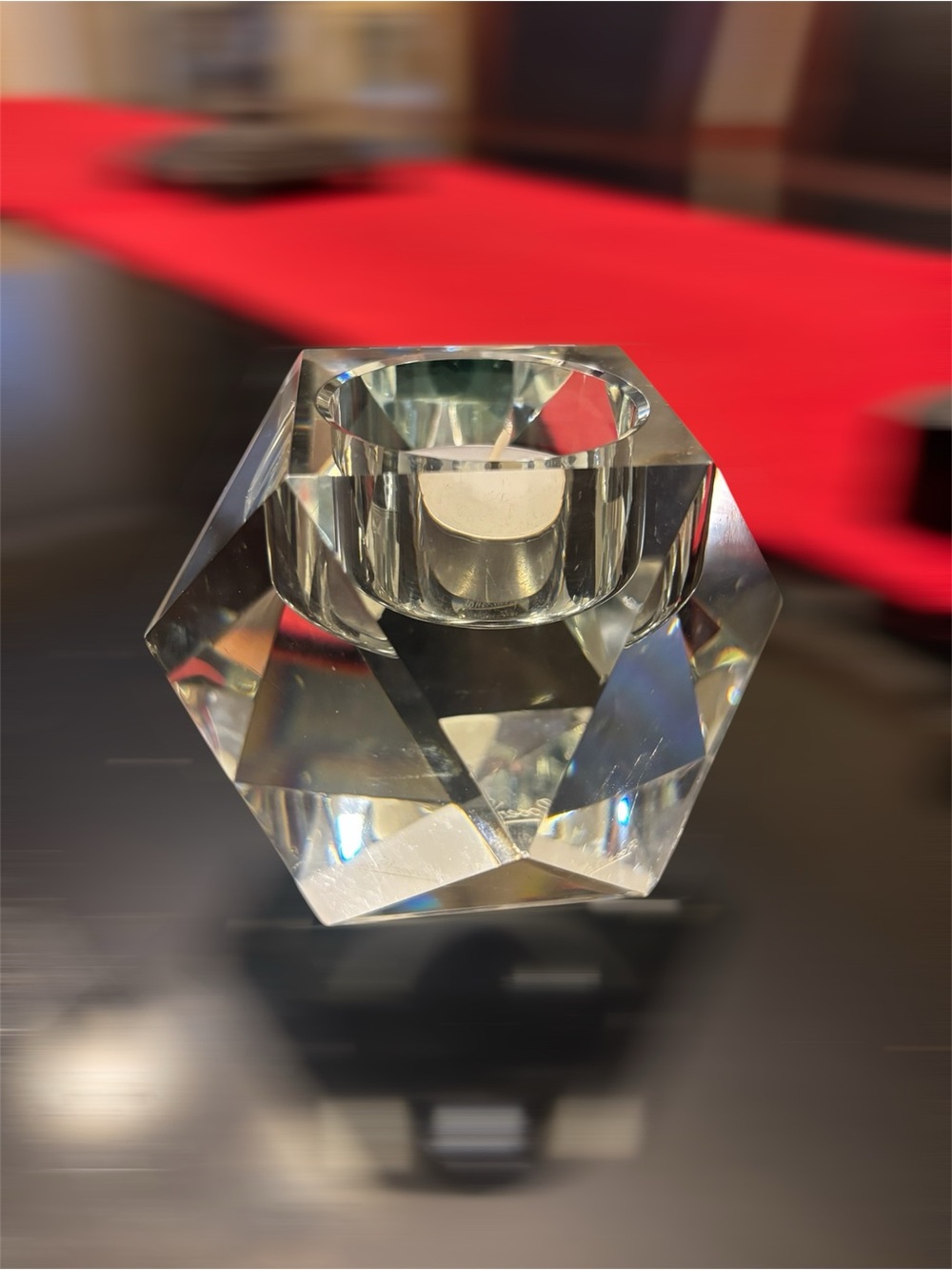 Rosenthal Clear Faceted Crystal Tealight Holder - Picture 6 of 6